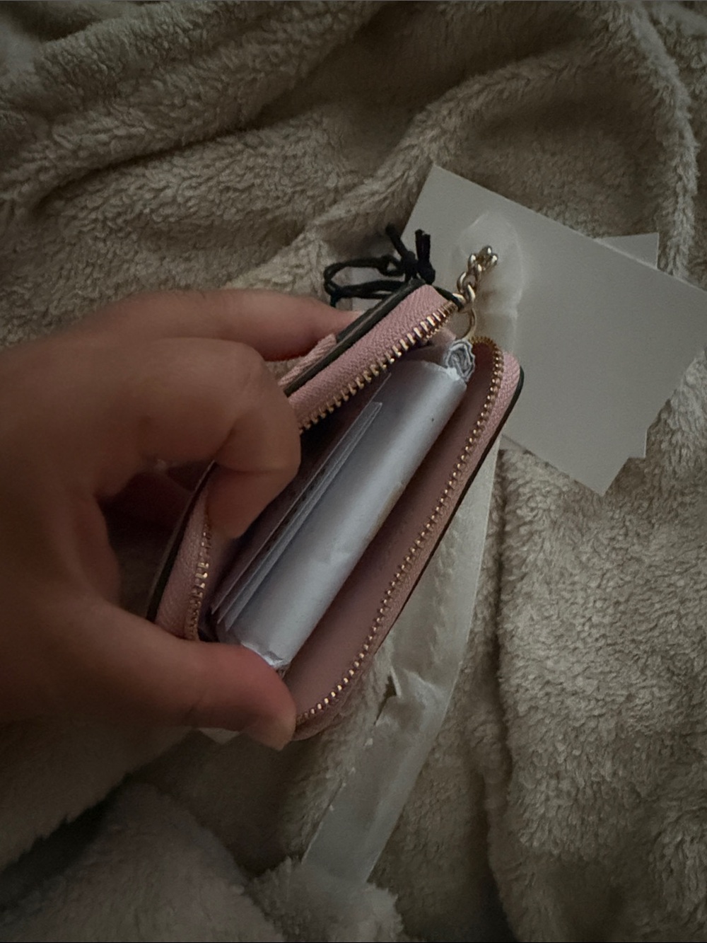 100% Authentic!!!  Coach Pink Signature Card Holder with Gold Logo💕👛 - Picture 6 of 6